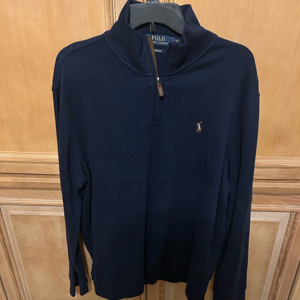 Ralph Lauren Dark Blue Quarter-Zip Sweater